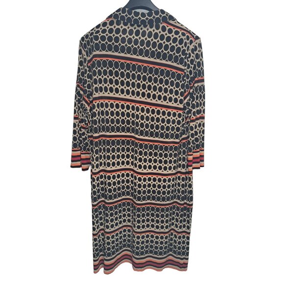 Jaquline Design Studio Multicolor Chic & Bold1X 3/4 Sleeve Maxi  V-neck Dress - Picture 4 of 5